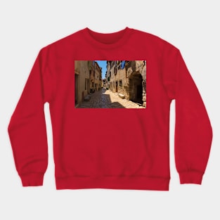 Back Street in Rovinj Old Town, Croatia Crewneck Sweatshirt